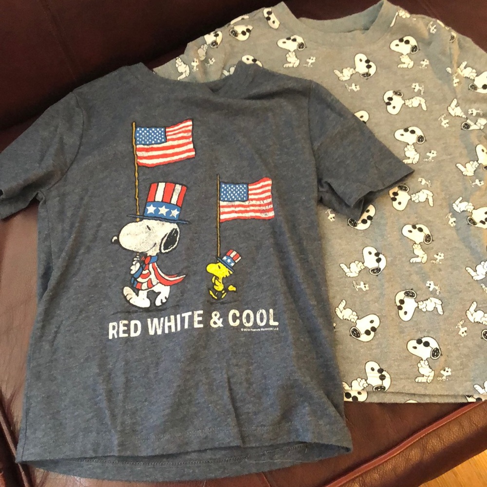 2 Snoopy Old Navy 5T Shirts - July 4th!